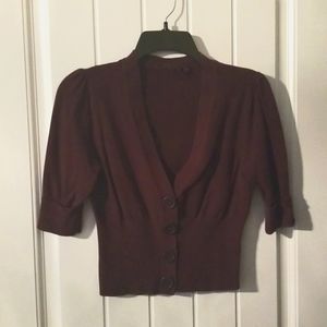 Fitted Juniors Large cardigan in Eggplant